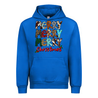 Cobalt Merry Christmas Urban Hoodie - FaDigitalArtStudio