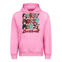 Fuchsia Pink Merry Christmas Urban Hoodie - FaDigitalArtStudio