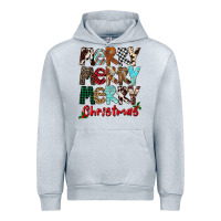 Heather Grey Merry Christmas Urban Hoodie - FaDigitalArtStudio