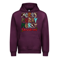 Mauve Wine Merry Christmas Urban Hoodie - FaDigitalArtStudio