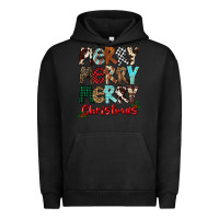 Pigment Black Merry Christmas Urban Hoodie - FaDigitalArtStudio