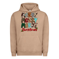 Pigment Burro Merry Christmas Urban Hoodie - FaDigitalArtStudio