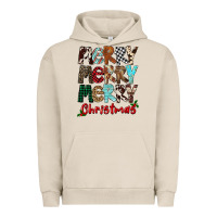 Pigment French Oak Merry Christmas Urban Hoodie - FaDigitalArtStudio