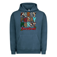 Pigment Midnight Navy Merry Christmas Urban Hoodie - FaDigitalArtStudio