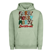 Pigment Oil Green Merry Christmas Urban Hoodie - FaDigitalArtStudio