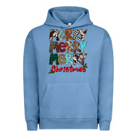 Pigment Pebble Blue Merry Christmas Urban Hoodie - FaDigitalArtStudio