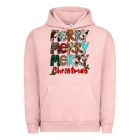 Pigment Salmon Merry Christmas Urban Hoodie - FaDigitalArtStudio