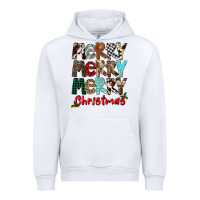 White Merry Christmas Urban Hoodie - FaDigitalArtStudio