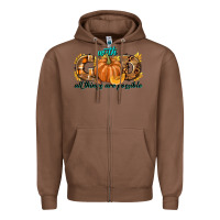 Chestnut With God All Things Are Possible Zipper Hoodie - texasbilliewilder