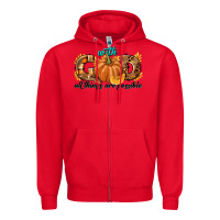 Red With God All Things Are Possible Zipper Hoodie - texasbilliewilder