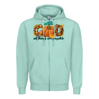 With God All Things Are Possible Zipper Hoodie | Teevron