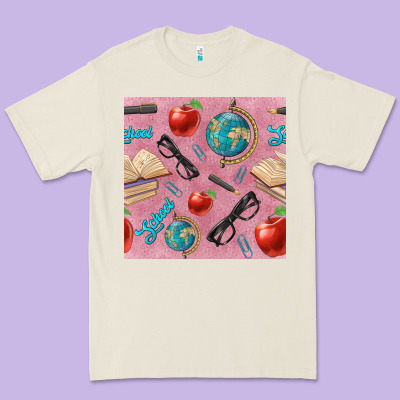 Teacher Seamless Pattern Premium Tee Designed By Bundleandbundleshop