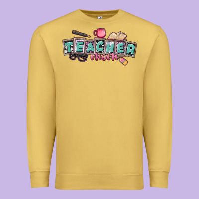 Teacher Mom Premium Sweatshirt Designed By Cowgirlartshop