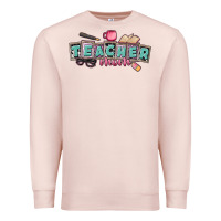 Pale Pink teacher mom Premium Sweatshirt - CowGirlArtShop