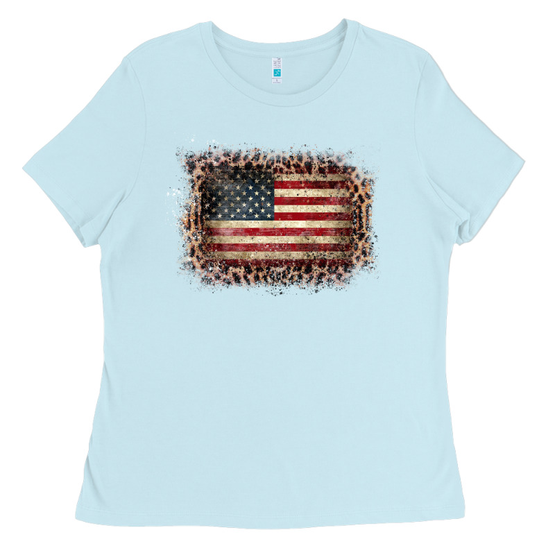 Old Leopard American Flag Frame Ladies Tee by Bettercallsaul | Teevron