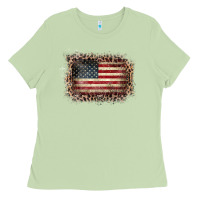 Matcha Old Leopard American Flag Frame Ladies Tee - Bettercallsaul