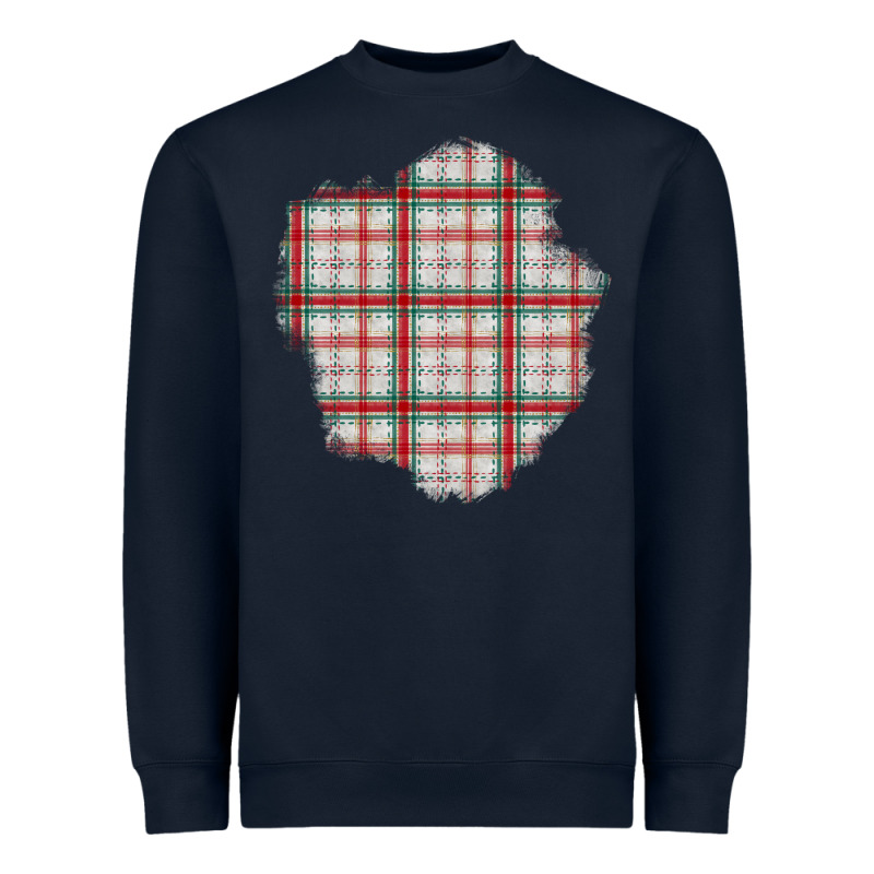 Christmas Tartan Patch Heavyweight Sweatshirt by BundleAndBundleShop | Teevron