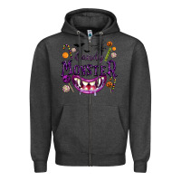 Charcoal Heather Candy Monster Zipper Hoodie - texasbilliewilder
