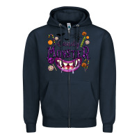 Navy Candy Monster Zipper Hoodie - texasbilliewilder