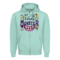 Seafoam Candy Monster Zipper Hoodie - texasbilliewilder