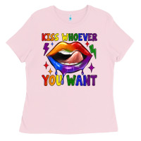 Bubblegum Pink kiss whoever you want Ladies Tee - JahusDesignShop