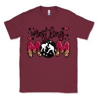 Burgundy wrestling mom Classic Tee - MaliasSmallBusiness