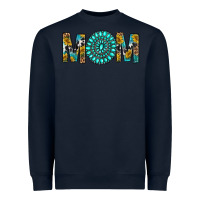 Navy Western Mom With Turquoise Gemstone Heavyweight Sweatshirt - BundleAndBundleShop