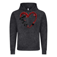 Vintage Black valentines day heart Vintage Hoodie - MaliasSmallBusiness