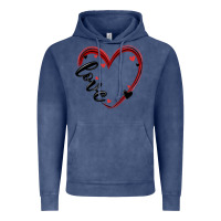 Vintage Denim valentines day heart Vintage Hoodie - MaliasSmallBusiness
