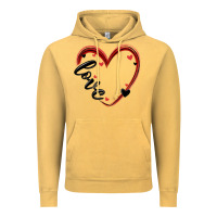 Vintage Mustard valentines day heart Vintage Hoodie - MaliasSmallBusiness