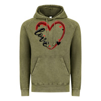 Vintage Olive valentines day heart Vintage Hoodie - MaliasSmallBusiness