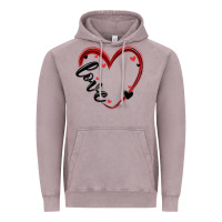 Vintage Zinc valentines day heart Vintage Hoodie - MaliasSmallBusiness