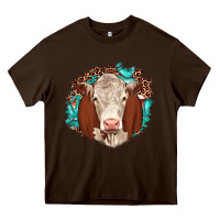 Chocolate Brown hareford leopard gemstone Heavy Core Tee - JahusDesignShop
