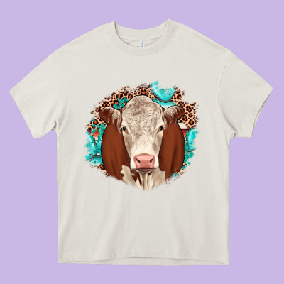 Hareford Leopard Gemstone Heavy Core Tee Designed By Jahusdesignshop
