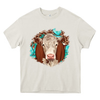 Cream hareford leopard gemstone Heavy Core Tee - JahusDesignShop