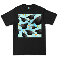 Black graduation cap seamless pattern Premium Tee - BundleAndBundleShop