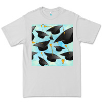 Dove Grey graduation cap seamless pattern Premium Tee - BundleAndBundleShop