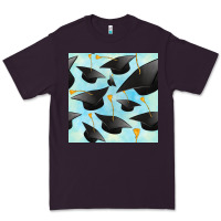 Plum graduation cap seamless pattern Premium Tee - BundleAndBundleShop