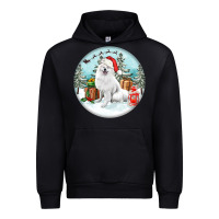 Black Christmas samoyed dog Urban Hoodie - FaDigitalArtStudio
