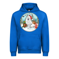 Cobalt Christmas samoyed dog Urban Hoodie - FaDigitalArtStudio