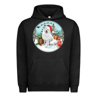 Pigment Black Christmas samoyed dog Urban Hoodie - FaDigitalArtStudio