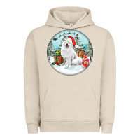 Pigment French Oak Christmas samoyed dog Urban Hoodie - FaDigitalArtStudio