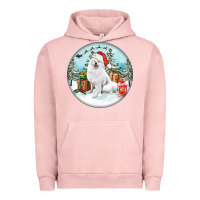 Pigment Salmon Christmas samoyed dog Urban Hoodie - FaDigitalArtStudio