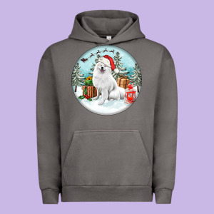 Christmas Samoyed Dog Urban Hoodie Designed By Fadigitalartstudio