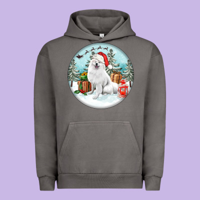 Christmas Samoyed Dog Urban Hoodie Designed By Fadigitalartstudio