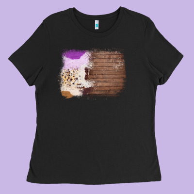 Wood Cowhide Pattern Ladies Tee Designed By Bettercallsaul