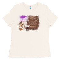 Bone Wood Cowhide Pattern Ladies Tee - Bettercallsaul