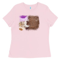 Bubblegum Pink Wood Cowhide Pattern Ladies Tee - Bettercallsaul