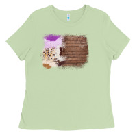 Matcha Wood Cowhide Pattern Ladies Tee - Bettercallsaul