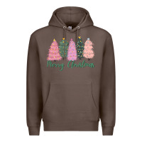 Coffee merry christmas trees Premium Hoodie - CowGirlArtShop
